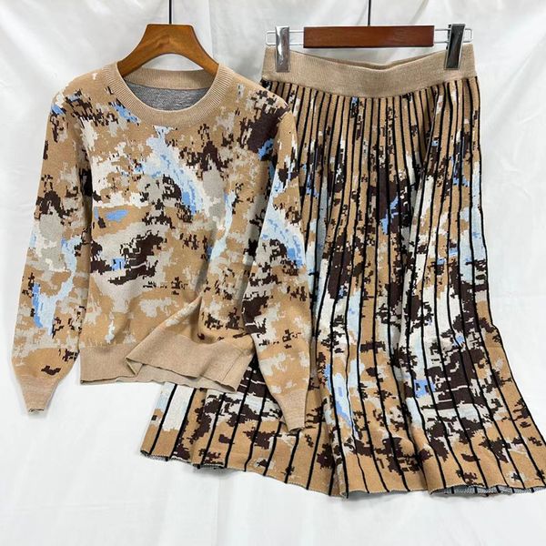 two piece dress 100%wool elegant o-neck sweater and skirt sets vintage painting print knitted set women autumn winter 230201, White
two piece dress 100%wool elegant o-neck sweater and skirt sets vintage painting print knitted set women autumn winter 230201, White