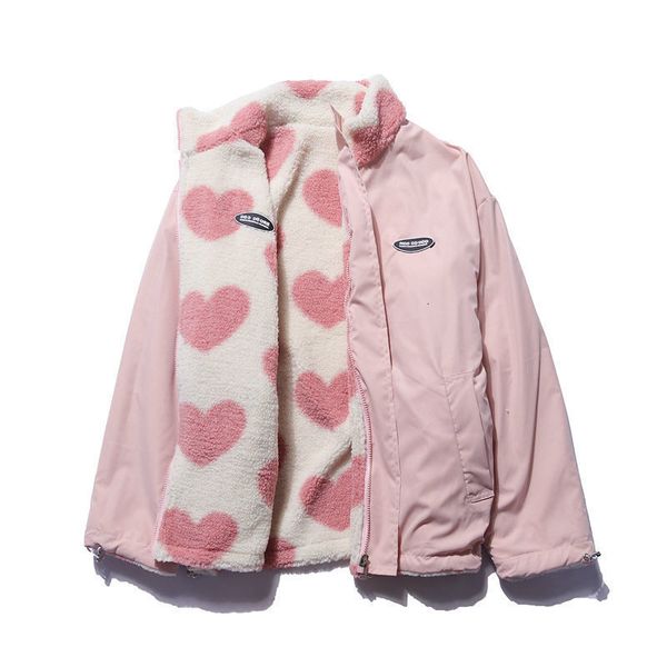 women's jackets autumn and winter love lambswool cotton-padded jacket double-sided collar jacket couple loose jacket warm jacket y2k 23, Black;brown
women's jackets autumn and winter love lambswool cotton-padded jacket double-sided collar jacket couple loose jacket warm jacket y2k 23, Black;brown