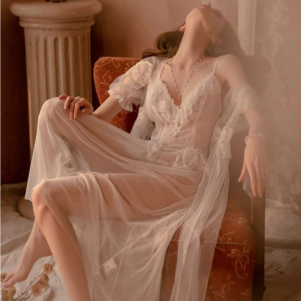 set womens sleepwear lace pajamas lolita girl floral mesh see through nightgowns deep v temptation lingerie dress sleep home 230131, Red;black
set womens sleepwear lace pajamas lolita girl floral mesh see through nightgowns deep v temptation lingerie dress sleep home 230131, Red;black