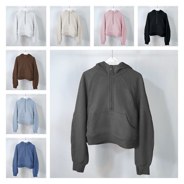 2023 yoga hoodie scuba womens plus velvet thickening jackets hoodys sports half zipper terry designer sweater cing fashion loose short cloth, Black
2023 yoga hoodie scuba womens plus velvet thickening jackets hoodys sports half zipper terry designer sweater cing fashion loose short cloth, Black