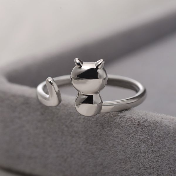 fashion women finger rings pet cat open design copper minimalist ring wedding party adjustable ring jewelry gift, Silver
fashion women finger rings pet cat open design copper minimalist ring wedding party adjustable ring jewelry gift, Silver