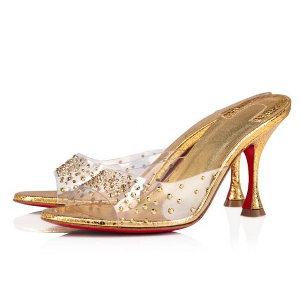 summer brand luxury reds sole degramule strass sandals shoes women pvc leather open toe strass slip on slippers lady mules eu35-43, Black
summer brand luxury reds sole degramule strass sandals shoes women pvc leather open toe strass slip on slippers lady mules eu35-43, Black