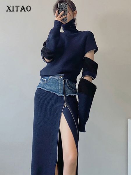 two piece dress xitao patchwork zipper hole women set winter casual fashion style temperament turtleneck collar clothes zy1813 230201, White
two piece dress xitao patchwork zipper hole women set winter casual fashion style temperament turtleneck collar clothes zy1813 230201, White