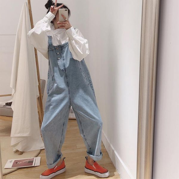 women's jumpsuits rompers korean streetwear denim jumpsuit women loose cute casual fashion girls maxi blue jeans overalls s-2xl 230201, Black;white
women's jumpsuits rompers korean streetwear denim jumpsuit women loose cute casual fashion girls maxi blue jeans overalls s-2xl 230201, Black;white