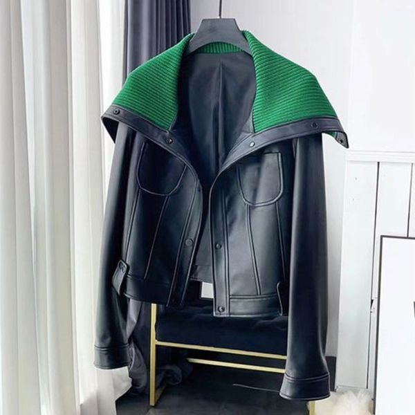 womens leather faux fashion contrast color patchwork sailor collar coat autumn winter harajuku pu jacket streetwear gothic y2k feminino 2301, Black
womens leather faux fashion contrast color patchwork sailor collar coat autumn winter harajuku pu jacket streetwear gothic y2k feminino 2301, Black