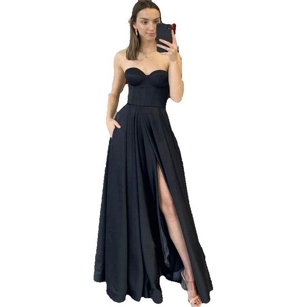 black mermaid evening dresses off shoulder long sleeves side slit prom dubai saudi arabia party gowns, Black;red
black mermaid evening dresses off shoulder long sleeves side slit prom dubai saudi arabia party gowns, Black;red
