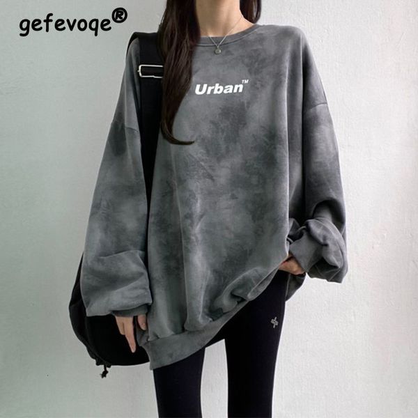 women's hoodies sweatshirts women korean retro style vintage letter tie dye print casual loose sweatshirt o neck long sleeve pullover s, Black
women's hoodies sweatshirts women korean retro style vintage letter tie dye print casual loose sweatshirt o neck long sleeve pullover s, Black