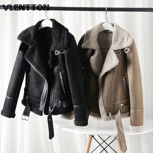 womens leather faux winter women thick warm vintage suede lambswool biker jackets coat chic sashes casual loose outwear female 230131, Black
womens leather faux winter women thick warm vintage suede lambswool biker jackets coat chic sashes casual loose outwear female 230131, Black
