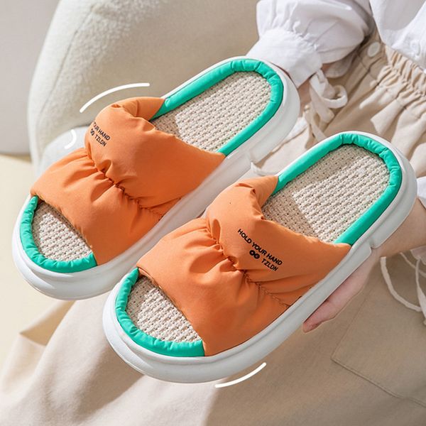 slippers breathable flax indoor women men platform shoes four seasons lovers home floor slides quiet light weight female slipper 230201, Black
slippers breathable flax indoor women men platform shoes four seasons lovers home floor slides quiet light weight female slipper 230201, Black