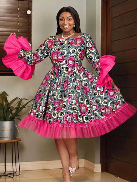 plus size dresses elegant mesh patchwork pleated a-line party dress autumn femme dinner gown for ladies flare sleeve chic woman evening robe, Black
plus size dresses elegant mesh patchwork pleated a-line party dress autumn femme dinner gown for ladies flare sleeve chic woman evening robe, Black