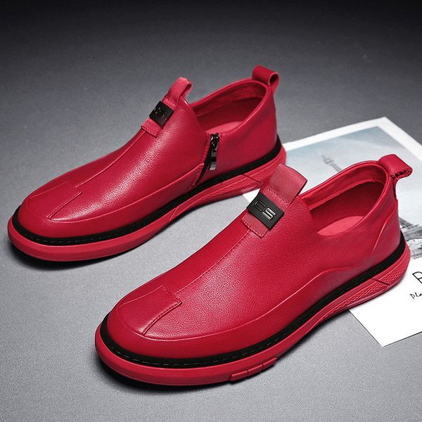dress shoes man pu leather casual sneakers comfortable slip on flats fashion korean shallow loafers zipper flat 230201, Black
dress shoes man pu leather casual sneakers comfortable slip on flats fashion korean shallow loafers zipper flat 230201, Black