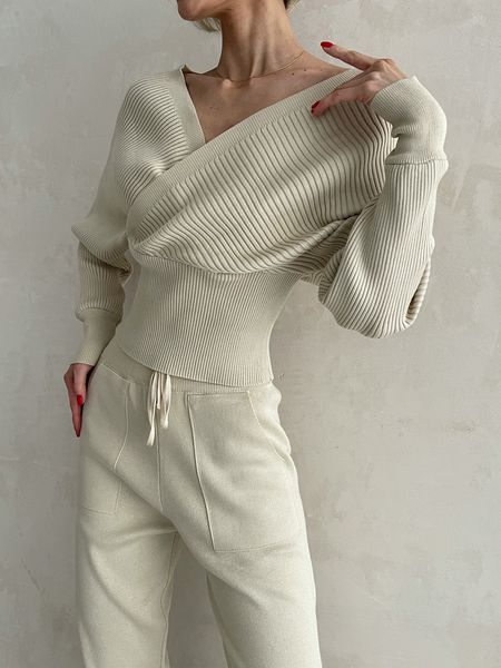 women's tracksuits off shoulder knitted two piece set long sleeve sport tracksuit 2 sweater pants suits matching sets for 230131, Gray
women's tracksuits off shoulder knitted two piece set long sleeve sport tracksuit 2 sweater pants suits matching sets for 230131, Gray