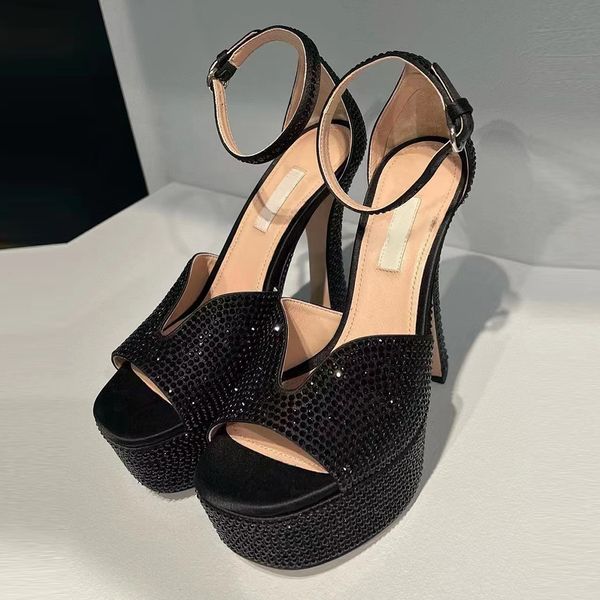 new pattern rhinestone sandals shoes platform women's high heel sandals pumps chunky block open toe ankle strap dress shoes luxury desi, Black
new pattern rhinestone sandals shoes platform women's high heel sandals pumps chunky block open toe ankle strap dress shoes luxury desi, Black