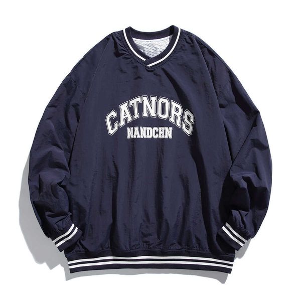 2023 autumn sun campus style letter print pullover for men and women's sweater, Black
2023 autumn sun campus style letter print pullover for men and women's sweater, Black