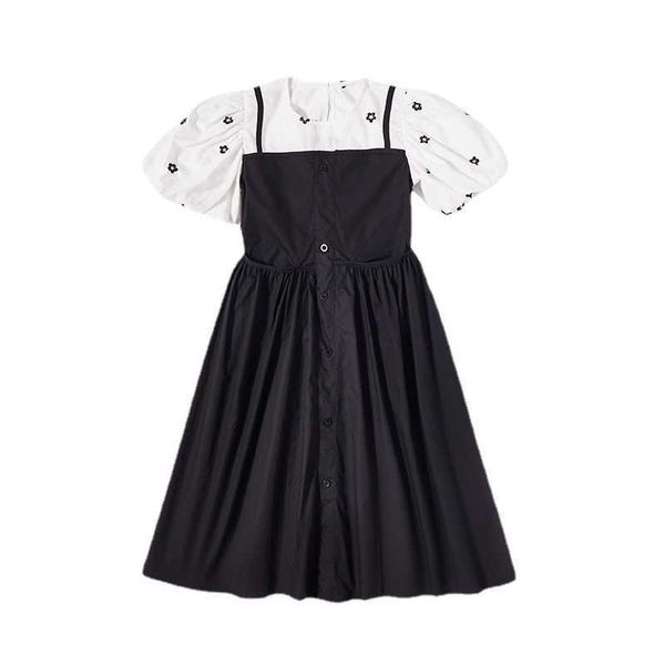 girl's es girls summer 2022 new children embroidery fake two-piece dress kids retro princess clothing elegant #6997 0131, Red;yellow
girl's es girls summer 2022 new children embroidery fake two-piece dress kids retro princess clothing elegant #6997 0131, Red;yellow