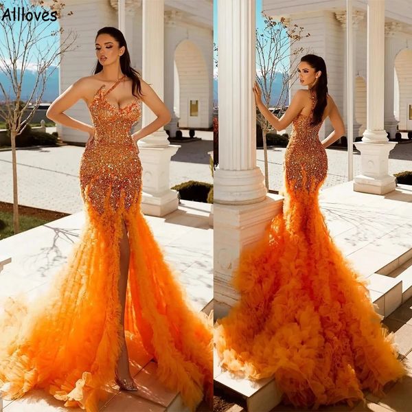 gorgeous ruffles orange prom dresses mermaid one shoulder sparkly crystals beading evening formal gowns spit side trumpet vestidos dubai ara, Black
gorgeous ruffles orange prom dresses mermaid one shoulder sparkly crystals beading evening formal gowns spit side trumpet vestidos dubai ara, Black
