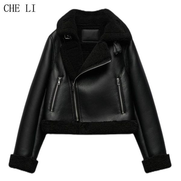 womens leather faux streetwear motorcycle jacket za vintage pu jackets female winter warm black fur thick plus velvet short outwear 230131
womens leather faux streetwear motorcycle jacket za vintage pu jackets female winter warm black fur thick plus velvet short outwear 230131