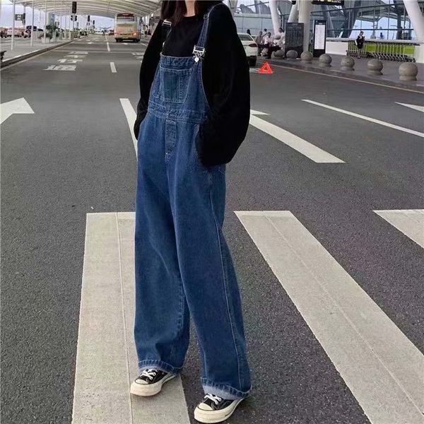 women's jumpsuits rompers y2k womens blue korean outfits american high waist wide leg denim overalls for women jumpsuit pants plus size, Black;white
women's jumpsuits rompers y2k womens blue korean outfits american high waist wide leg denim overalls for women jumpsuit pants plus size, Black;white