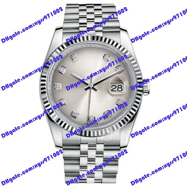 highquality watch 2813 automatic mechanical watch 36mm silver diamond dial 116234 luxury women's watches stainless steel strap sapphire, Slivery;brown
highquality watch 2813 automatic mechanical watch 36mm silver diamond dial 116234 luxury women's watches stainless steel strap sapphire, Slivery;brown