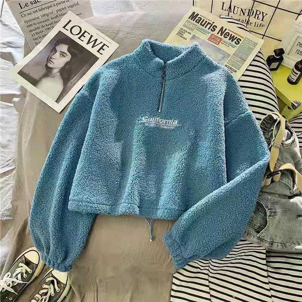 women's jackets autumn winter cashmere sweater hoodies thickened loose hoodie women sweatshirt pullover female coat 230131, Black;brown
women's jackets autumn winter cashmere sweater hoodies thickened loose hoodie women sweatshirt pullover female coat 230131, Black;brown