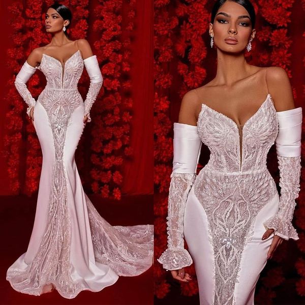 fashion lace mermaid wedding dresses vintage sequined lace bridal gowns custom made simple white dress vestido de novia
fashion lace mermaid wedding dresses vintage sequined lace bridal gowns custom made simple white dress vestido de novia