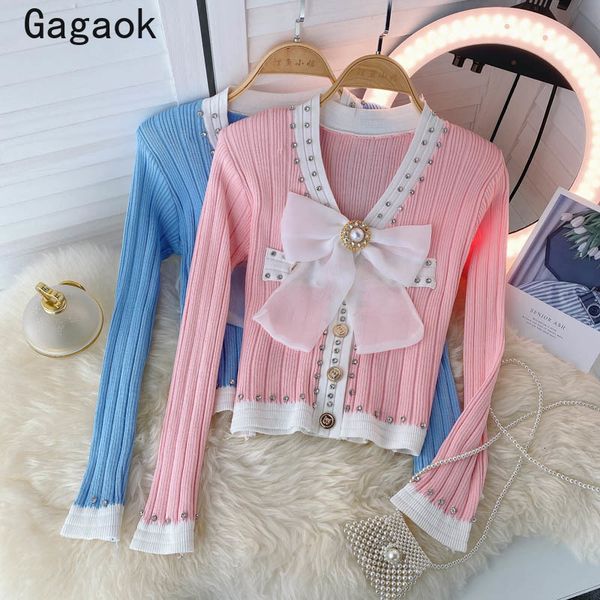 women's sweaters gagaok high street sweater women spring autumn patchwork bow vneck full knitted sweaters slim korean elegant pullovers, White;black
women's sweaters gagaok high street sweater women spring autumn patchwork bow vneck full knitted sweaters slim korean elegant pullovers, White;black
