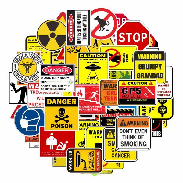 50pcs warning sign style stickers waterproof vinyl stickers for lapwater bottle car decals 239h36
50pcs warning sign style stickers waterproof vinyl stickers for lapwater bottle car decals 239h36