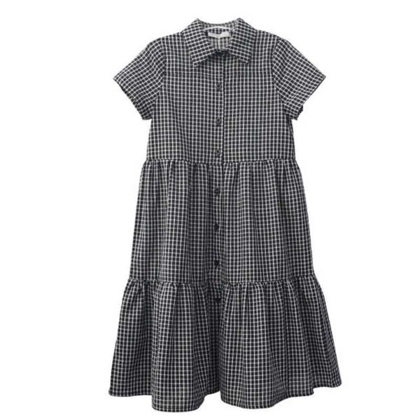girl's es girls cotton mid length kids 2022 new plaid preppy teen summer dress children clothes buttons #6212 0131, Red;yellow
girl's es girls cotton mid length kids 2022 new plaid preppy teen summer dress children clothes buttons #6212 0131, Red;yellow