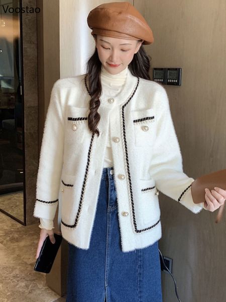 womens jackets autumn elegant oneck cardigan sweater women korean single breasted knitted imitation mink coat spring female loose jacket 23, Black;brown
womens jackets autumn elegant oneck cardigan sweater women korean single breasted knitted imitation mink coat spring female loose jacket 23, Black;brown
