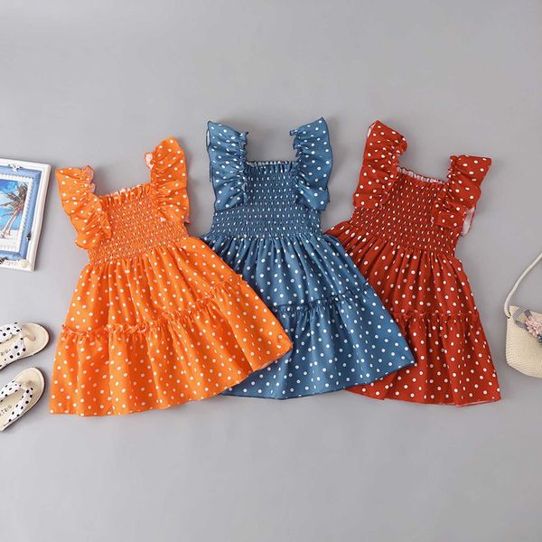 girl's es toddler kids baby girls summer smocked cute sleeveless dots print ruffle a-line dress ruffled elastic gown frock 0131, Red;yellow
girl's es toddler kids baby girls summer smocked cute sleeveless dots print ruffle a-line dress ruffled elastic gown frock 0131, Red;yellow