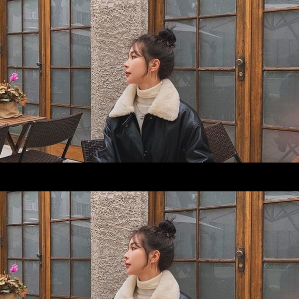 womens leather faux winter oversized jacket women with rex rabbit fur inside warm soft thickened lined coat long sleeve 230131, Black
womens leather faux winter oversized jacket women with rex rabbit fur inside warm soft thickened lined coat long sleeve 230131, Black