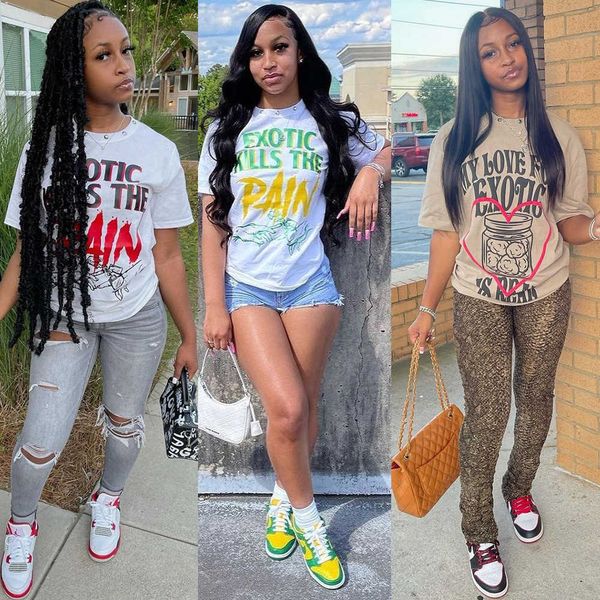women's t shirt 2023 summer fashion shirts sports leisure letter printed women's short sleeve t-shirt, White
women's t shirt 2023 summer fashion shirts sports leisure letter printed women's short sleeve t-shirt, White