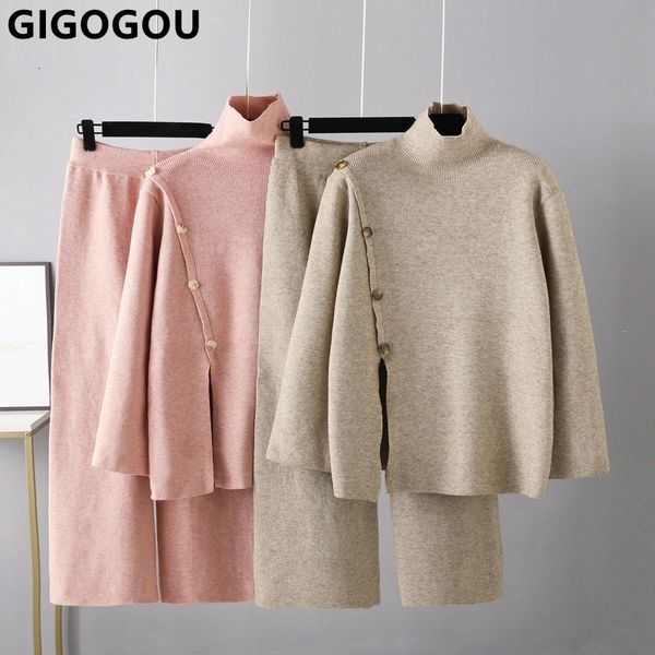 women's two piece pants gigogou fashion designer women autumn winter set knit warm pollover sweater tracksuit lady pant suit 230201, White
women's two piece pants gigogou fashion designer women autumn winter set knit warm pollover sweater tracksuit lady pant suit 230201, White