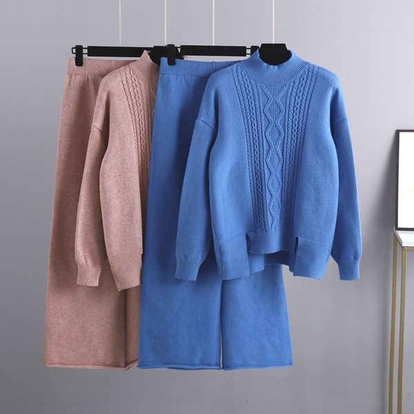 women's two piece pants women's thickened loose turtleneck sweater wide-leg pants suit autumn winter thin knitted set 230201, White
women's two piece pants women's thickened loose turtleneck sweater wide-leg pants suit autumn winter thin knitted set 230201, White