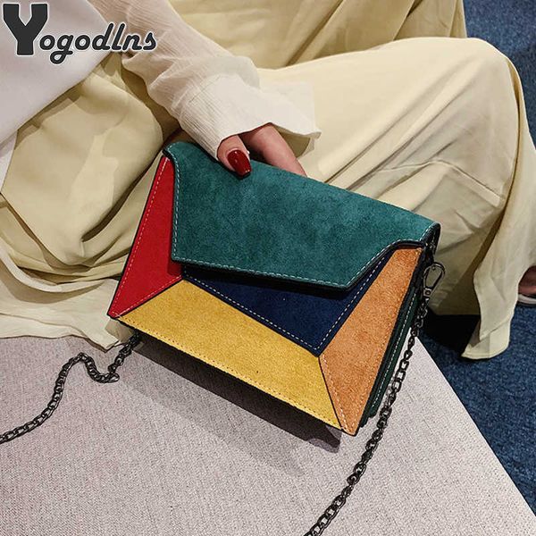 totes fashion luxury design pu leather patchwork women messenger bag female chain strap shoulder bag small crossbody ladies flap bag g230201
totes fashion luxury design pu leather patchwork women messenger bag female chain strap shoulder bag small crossbody ladies flap bag g230201