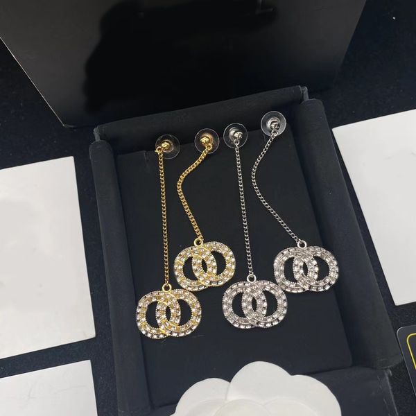 c classic tassel dangle earrings. 18k gold plated brass with crystal tasseled double letter inlay. luxury designer earrings for women aretes, Silver
c classic tassel dangle earrings. 18k gold plated brass with crystal tasseled double letter inlay. luxury designer earrings for women aretes, Silver