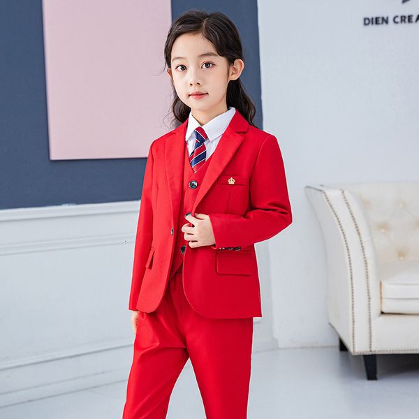 suits girls red formal suit set children's princess wedding show host costume kids blazer vest shirts pants tie clothing sets 230201, Black
suits girls red formal suit set children's princess wedding show host costume kids blazer vest shirts pants tie clothing sets 230201, Black