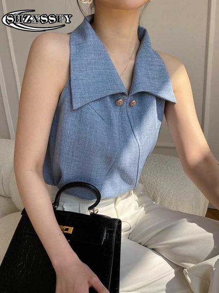 women's tanks camis with open shoulders temperament lapel camisole elegant fashion summer 2022 women office lady sleeveless shirt y230, White
women's tanks camis with open shoulders temperament lapel camisole elegant fashion summer 2022 women office lady sleeveless shirt y230, White