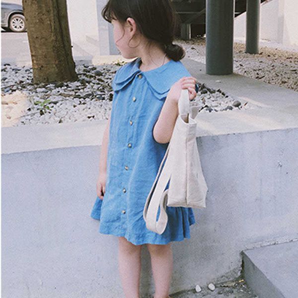 girl's es summer girls' solid color single breasted fashion doll collar delicate vest dress baby kids children's clothing for, Red;yellow
girl's es summer girls' solid color single breasted fashion doll collar delicate vest dress baby kids children's clothing for, Red;yellow