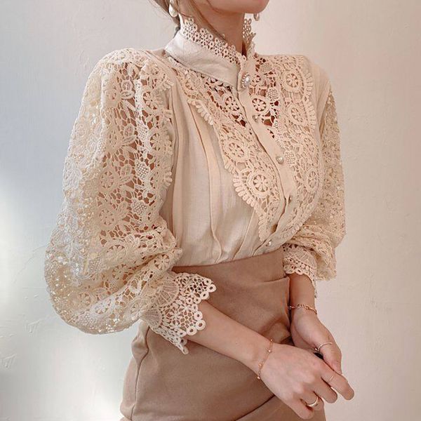 vintage solid white lace blouse shirts women new korean button loose shirt female hollow casual ladies blouses blusas 12928l
vintage solid white lace blouse shirts women new korean button loose shirt female hollow casual ladies blouses blusas 12928l