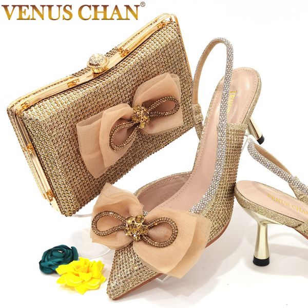 dress shoes fashion shoe matching shoes and bag set women's evening wear pump heels gold color party pointed toe ladies sandals 230201, Black
dress shoes fashion shoe matching shoes and bag set women's evening wear pump heels gold color party pointed toe ladies sandals 230201, Black