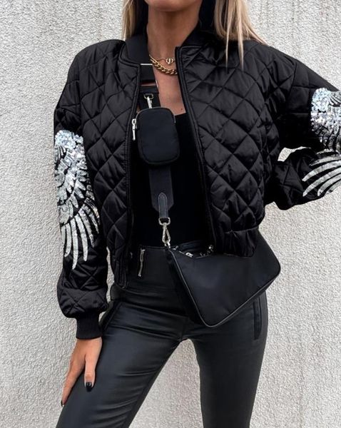 womens jackets winter clothes coat fashion contrast sequins angel wings pattern quilted warm down jacket black casual street wear 230202, Black;brown
womens jackets winter clothes coat fashion contrast sequins angel wings pattern quilted warm down jacket black casual street wear 230202, Black;brown