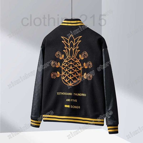 men's plus size outerwear & coats designer xinxinbuy men designer jacket pineapple embroidery leather panelled sleeve emboss letter wom, Black;brown
men's plus size outerwear & coats designer xinxinbuy men designer jacket pineapple embroidery leather panelled sleeve emboss letter wom, Black;brown