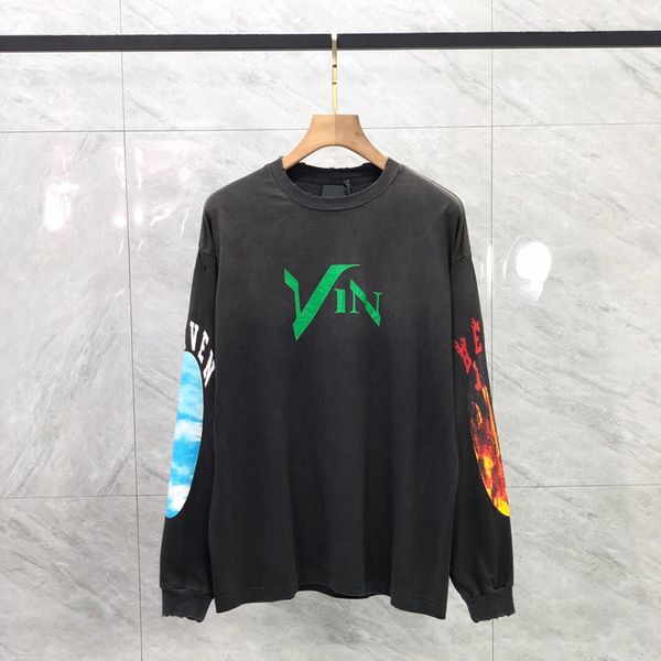 23ss autumn winter men women angel stars tees broken distressed washed long sleeve tshirt, Black;brown
23ss autumn winter men women angel stars tees broken distressed washed long sleeve tshirt, Black;brown
