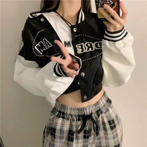 womens jackets deeptown cropped baseball jacket women korean style streetwear fashion bomber female harajuku oversized college kpop 230202, Black;brown
womens jackets deeptown cropped baseball jacket women korean style streetwear fashion bomber female harajuku oversized college kpop 230202, Black;brown