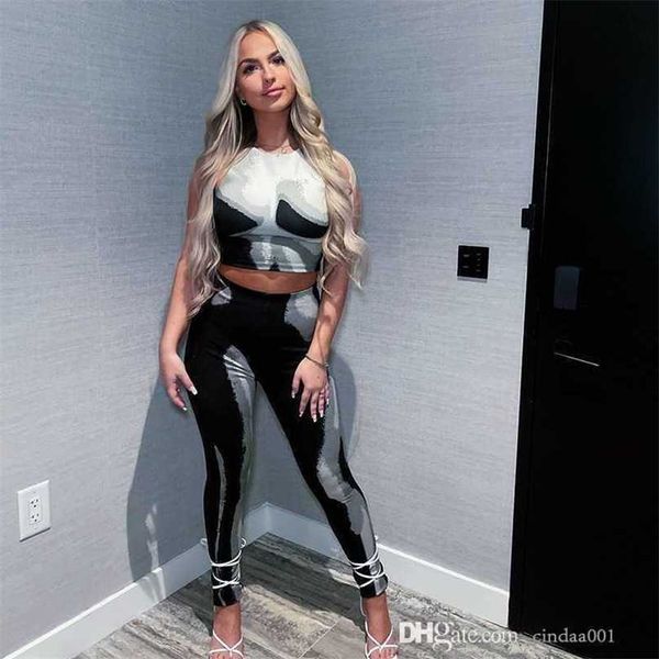 casual pants set women two piece outfits fashion printing sleeveless round neck jogger suit, White
casual pants set women two piece outfits fashion printing sleeveless round neck jogger suit, White