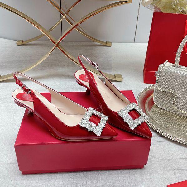 womens dress shoes patent leather shoes crystal buckle classic solid color pointed mid-heel sandals luxury designer flip-flops birthday part, Black
womens dress shoes patent leather shoes crystal buckle classic solid color pointed mid-heel sandals luxury designer flip-flops birthday part, Black