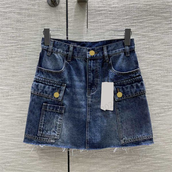 brand skirts custom metal buttons large pockets denim short skirt high-waisted version fashion joker slimming women designer clothes, Black
brand skirts custom metal buttons large pockets denim short skirt high-waisted version fashion joker slimming women designer clothes, Black