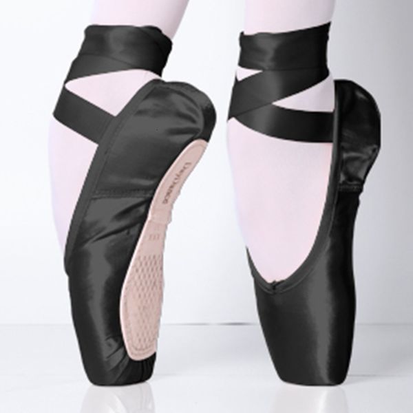safety shoes black satin ballet pointe ladies professional girls women ballerina with ribbons 230202, Black;brown
safety shoes black satin ballet pointe ladies professional girls women ballerina with ribbons 230202, Black;brown