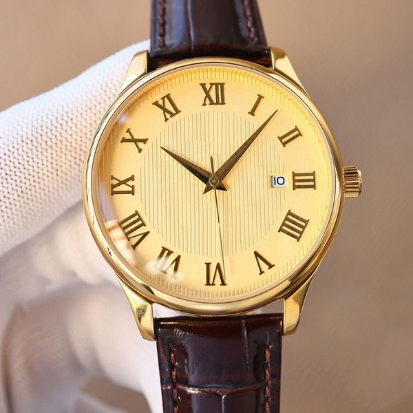 mens watch 41mm automatic mechanical movement watch business leather wristwatch montre luxe watches for men, Slivery;brown
mens watch 41mm automatic mechanical movement watch business leather wristwatch montre luxe watches for men, Slivery;brown